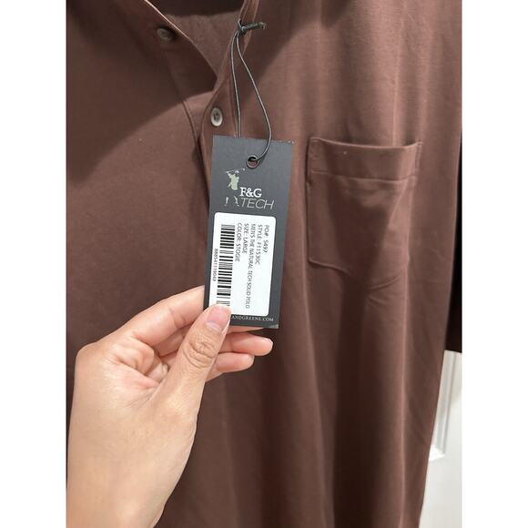 FG Tech‎ Large Men's Shirt Polo Golf Swan Made In USA Fairway & Greene - Picture 3 of 5